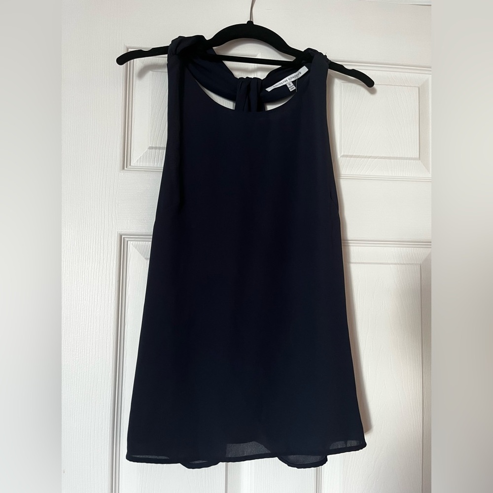Collective Concepts Navy Small Edaline Back Detail Top NWT